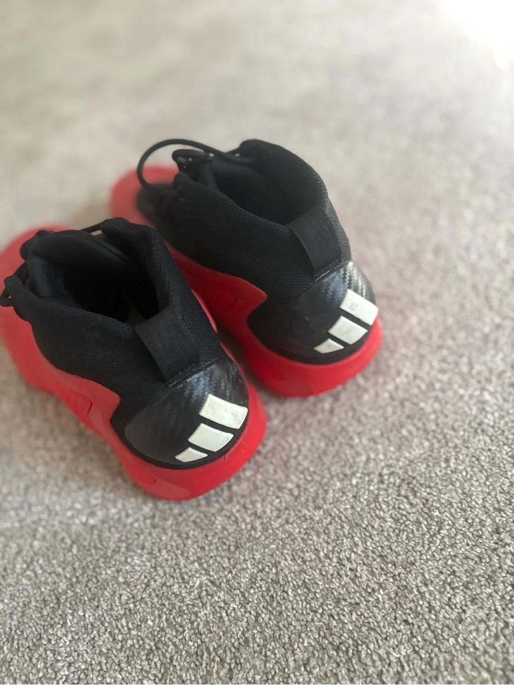 Adidas Black and Red High-Top basketball  Shoes